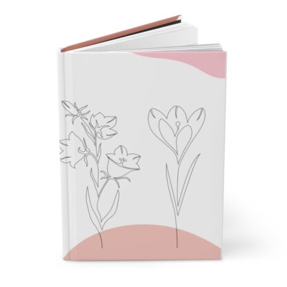 Abstract Floral Line Art Journal, Minimalist Line Drawing