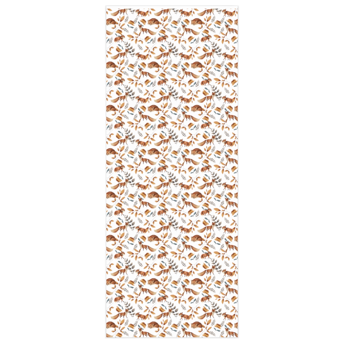 Fox Wrapping Paper, Woodland Scene Gift Wrap, Earthy Wrapping Paper, Sweet  Fox Gift Wrap, Christmas Illustrated Fine Wrapping Paper 